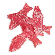 Detail of Kolsvart Sour Raspberry candy fish