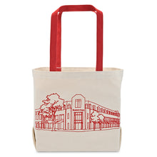 Building design on Market Hall Foods tote bag