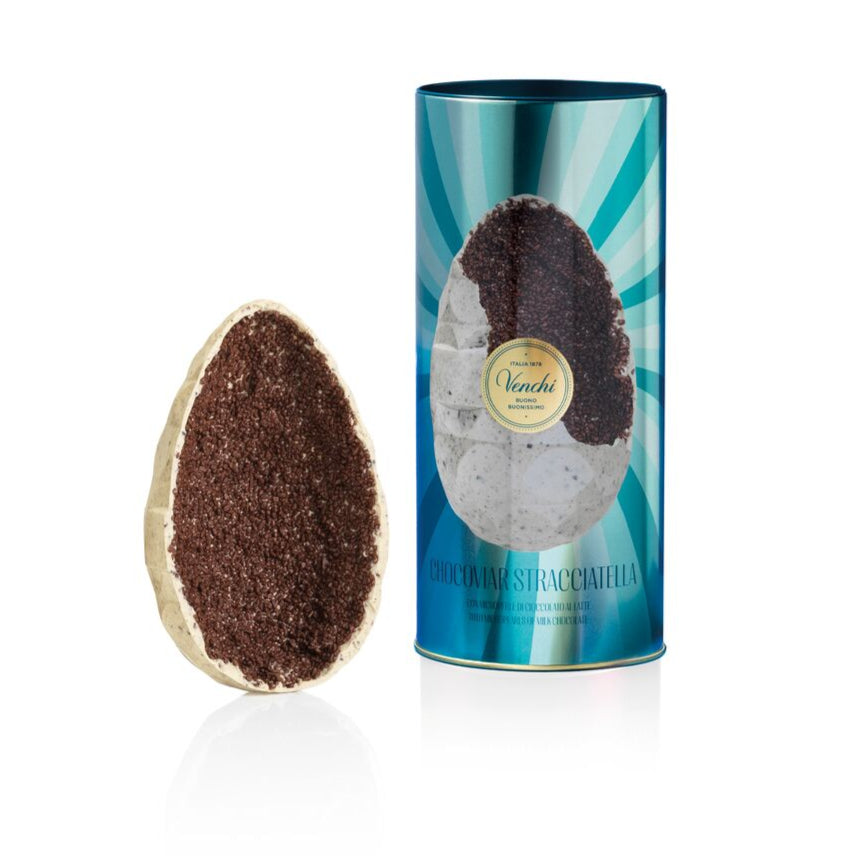 Stracciatella chococaviar egg