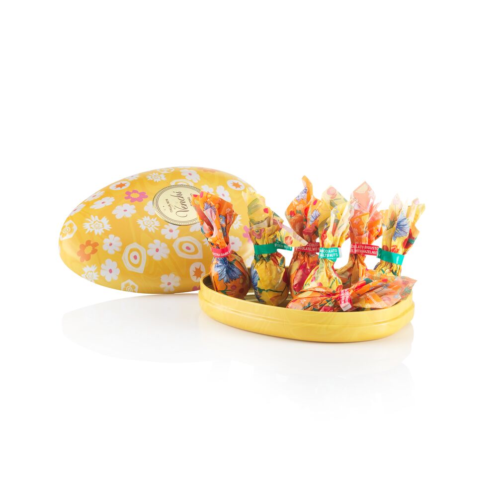 Yellow Venchi Easter egg tin