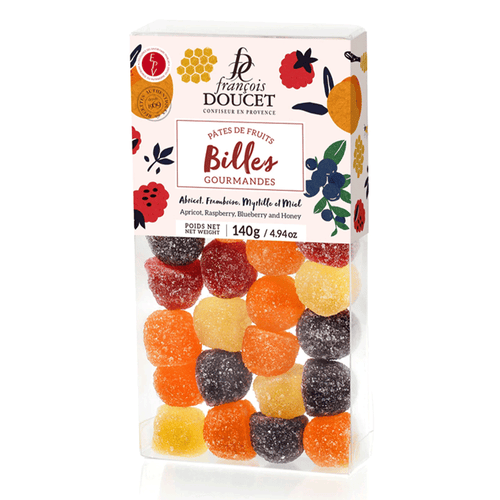 Package of pate de fruit billes gourmandes