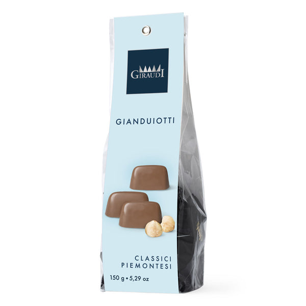 Bag of Giradui dark chocolate gianduiotti