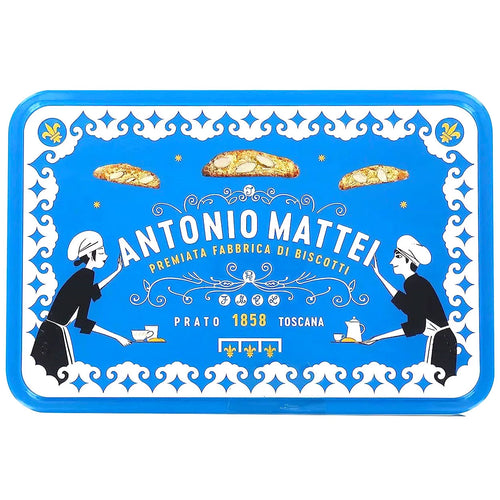 Antonio Mattei blue gift tin top