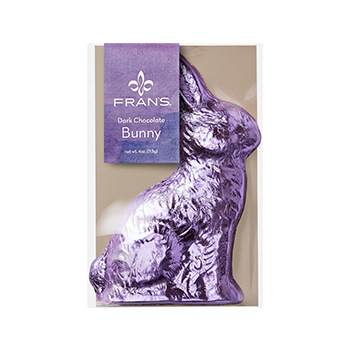 Organic Vegan Dark Chocolate Bunny from Fran's Chocolate