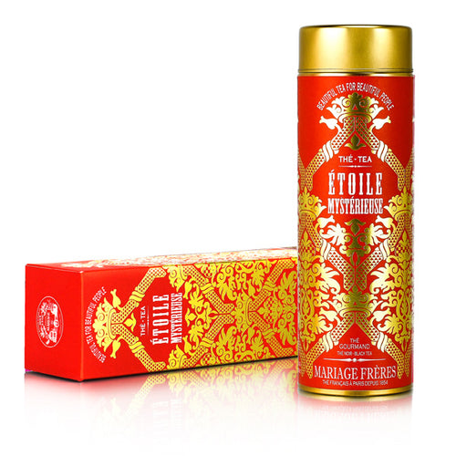 #034;Tea on the Nile" empty French "Marriage Freres" brand tea  tin